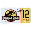 Image 1 : Wayne Knight Signed "Jurassic Park" #12 Jeep License Plate - Movie Prop Replica (PA COA)