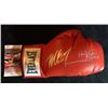 Image 1 : MIKE TYSON & EVANDER HOLYFIELD DUAL SIGNED EVERLAT BOXING GLOVE (PSA COA)