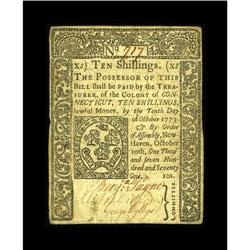 Connecticut October 10, 1771 10s Very Fine+. This is a