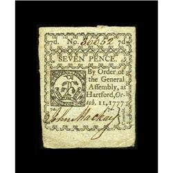 Connecticut October 11, 1777 7d Uncancelled Choice Abou