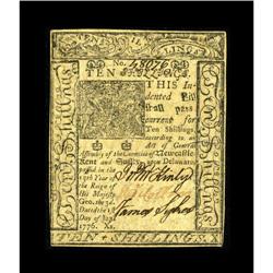 Delaware January 1, 1776 10s Choice New. This is a love