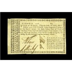 Georgia 1776 1s/6d About New. This is an incredibly mar