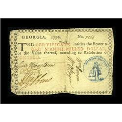 Georgia 1776 $1 Choice Very Fine.