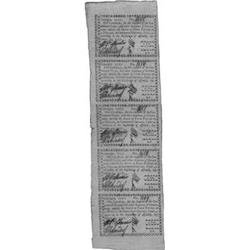 Georgia September 10, 1777 Uncut Vertical Strip of Five