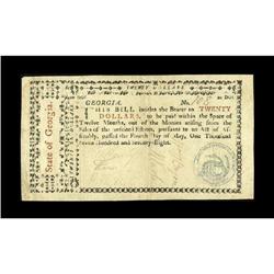 Georgia May 4,1778 $20 Very Fine-Extremely Fine. The bl 