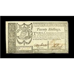 Georgia October 16, 1786 20s Very Fine. Save for extrem