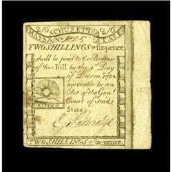 Massachusetts 1779 2s/6d Extremely Fine. This is a beau