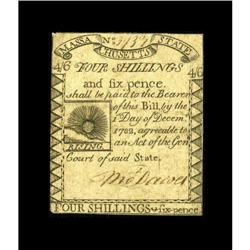 Massachusetts 1779 4s/6d Very Fine-Extremely Fine. This