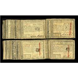 Massachusetts May 5, 1780 $2 (19); $3 (15); $4 (15); $5