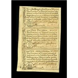 North Carolina December, 1771 2s/6d, $1, 10s Uncut She