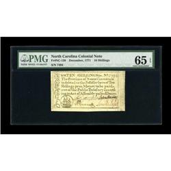 North Carolina December, 1771 10s PMG Gem Uncirculated