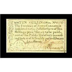 North Carolina December, 1771 10s Choice New. The ship