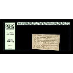 North Carolina December, 1771 10s PCGS About New 53PPQ.