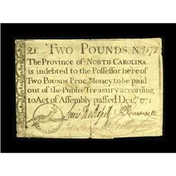 North Carolina December, 1771 $2 Extremely Fine. This