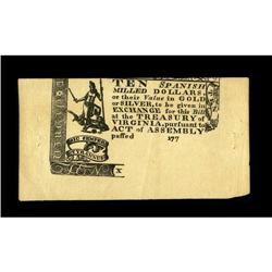 Virginia Partial Proof $10 Extremely Fine-About New.