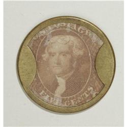 HB-132 EP-79 5¢ J. Gault Ribbed Frame Extremely Fine. A