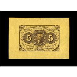 Fr. 1231SP 5¢ First Issue Wide Margin Face Superb Gem N