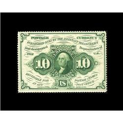 Fr. 1241 10c First Issue Very Choice New. Fully and dee