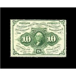 Fr. 1241 10c First Issue About New. This is a bright an