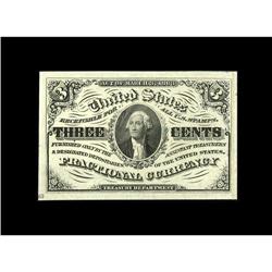 Fr. 1227 3¢ Third Issue Gem New. Previously Lot 110 fro