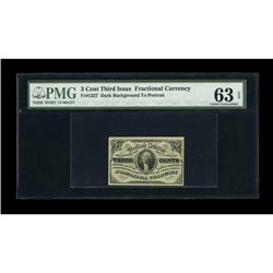 Fr. 1227 3c Third Issue PMG Choice Uncirculated 63 EPQ.