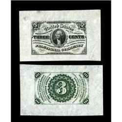 Fr. 1227SP 3¢Third Issue Wide Margin Pair Choice New. B