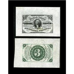 Fr. 1227SP 3¢ Third Issue Wide Margin Pair. The face is