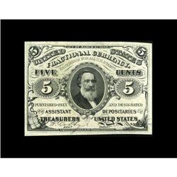 Fr. 1236 5¢ Third Issue Very Choice New. A nice Red Bac