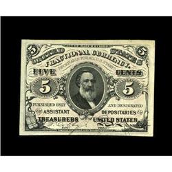 Fr. 1236 5¢ Third Issue Choice New. A very minor ink tr