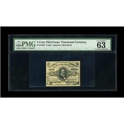 Fr. 1236 5c Third Issue PMG Choice Uncirculated 63 EPQ.