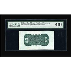 Fr. 1272SP 15¢ Third Issue Wide Margin Back PMG Extreme