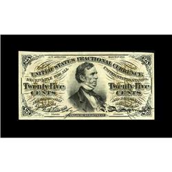 Fr. 1292 25¢ Third Issue Gem New. A gorgeous Red Back F