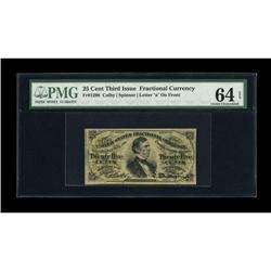 Fr. 1298 25c Third Issue PMG Choice Uncirculated 64 EPQ