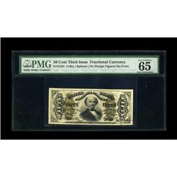 Fr. 1324 50c Third Issue Spinner PMG Gem Uncirculated 6