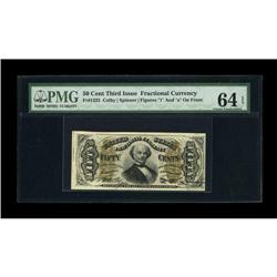 Fr. 1325 50c Third Issue Spinner PMG Choice Uncirculate