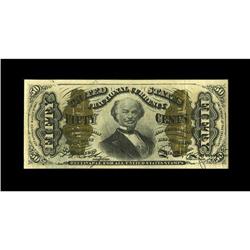 Fr. 1332 50¢ Third Issue Spinner Extremely Fine. A nice