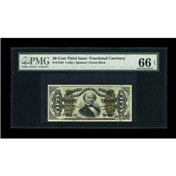 Fr. 1339 50c Third Issue Spinner Type II PMG Gem Uncirc