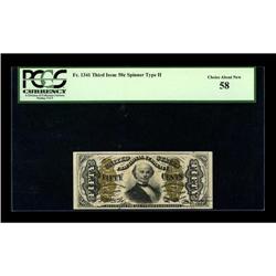 Fr. 1341 50c Third Issue Spinner Type II PCGS Choice Ab