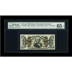 Fr. 1342 50c Third Issue Spinner Type II PMG Gem 65 EPQ