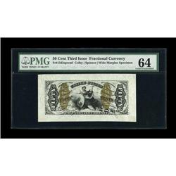 Fr. 1343SP 50¢ Third Issue Wide Margin Face Justice PMG