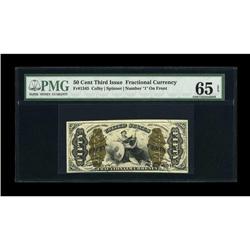 Fr. 1345 50c Third Issue Justice PMG Gem Uncirculated 6