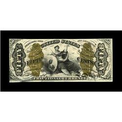 Fr. 1345 50c Third Issue Justice New. The technical gra