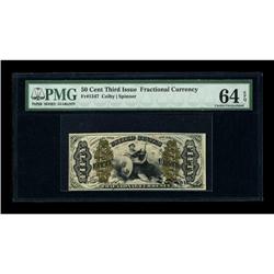 Fr. 1347 50c Third Issue Justice PMG Choice Uncirculate