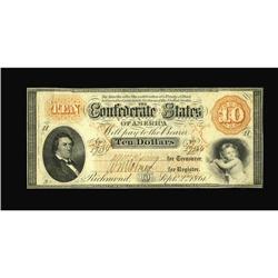 T24 $10 1861. PF-11, Cr. - 164 Choice AU