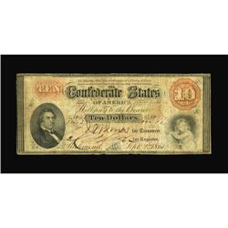 T24 $10 1861 Cr-156, PF-1 Fine