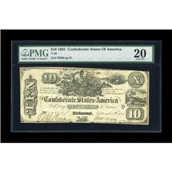 T29 $10 1861. Cr-237, PF-1 Several names in pencil appe