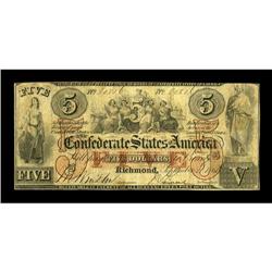 T31 $5 1861. Fine. Five Females