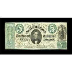 T33 $5 1861. This is a superior note for the grade with