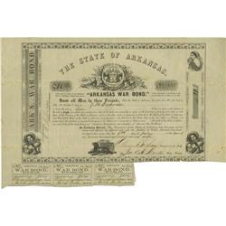 (Little Rock), AR- State of Arkansas $10 Bond 1861 Cr.