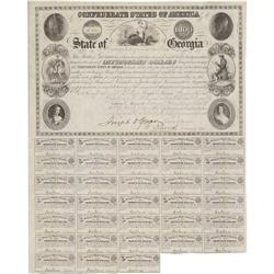 (Milledgeville), GA- State of Georgia $1000 May 1, 1862